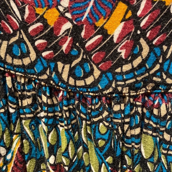 Colorful Plus size Vintage Patterned Women's Top - Picture 2 of 8